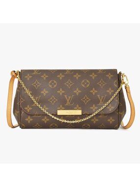 Louis Vuitton Favorite MM 2-Way Shoulder Bag Monogram Brown